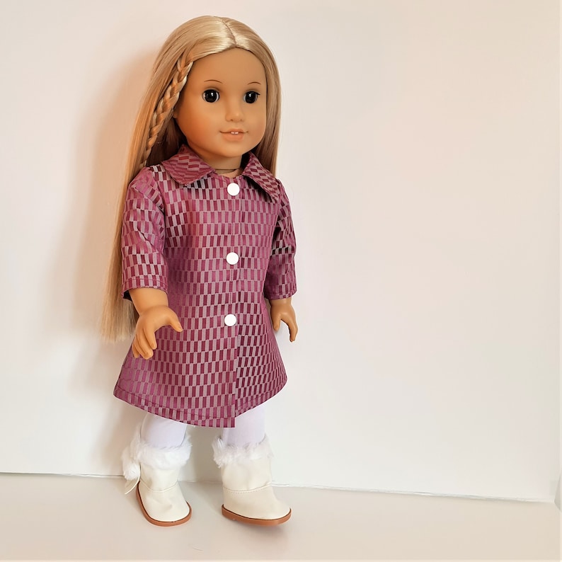 Handmade Doll Clothes Coat fit 18" Girl Dolls Maplelea Christmas No. 5