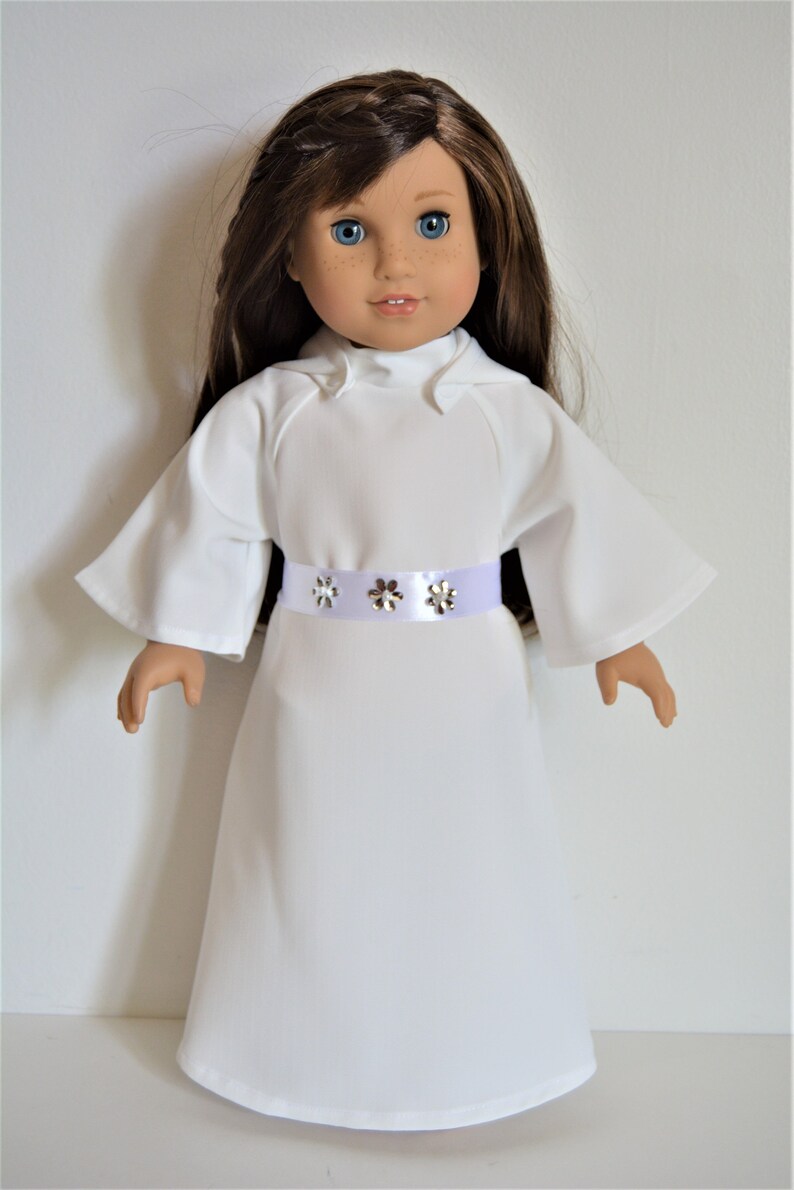 Handmade Doll Clothes Star Wars Princess Leia Costume With Hood Fit 18 American Girl Dolls