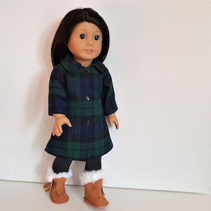 Handmade Doll Clothes Coat fit 18" Girl Dolls Maplelea Christmas No. 4