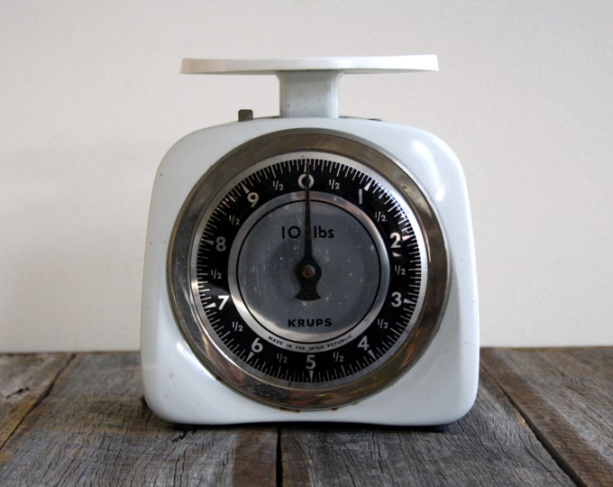 Vintage Krups White Kitchen Scales Made in Ireland Etsy