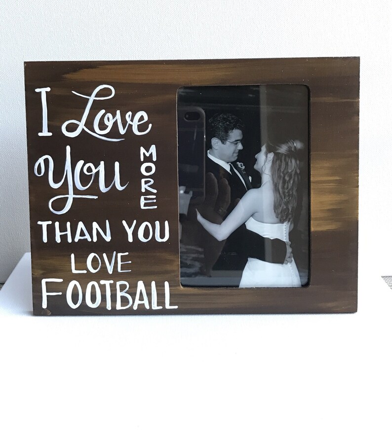 Love Picture Frame. Gift for him. Picture frame for football Etsy