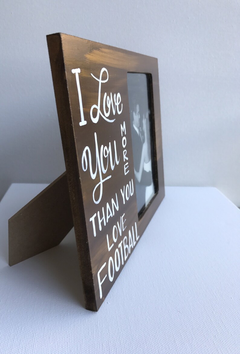 Love Picture Frame. Gift for him. Picture frame for football Etsy