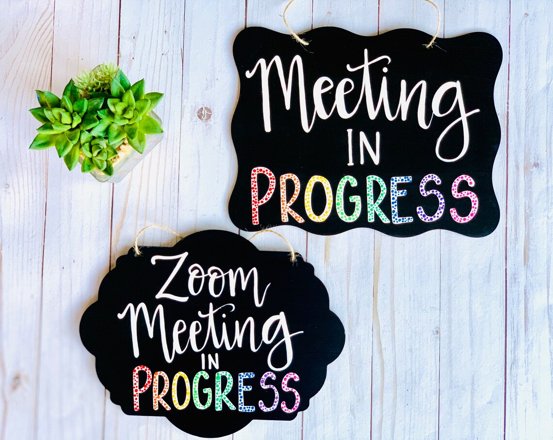 Virtual Meeting In Progress Sign Virtual Call Hand Painted Etsy Virtual Meeting In Progress Sign Virtual Call Hand Painted Etsy
