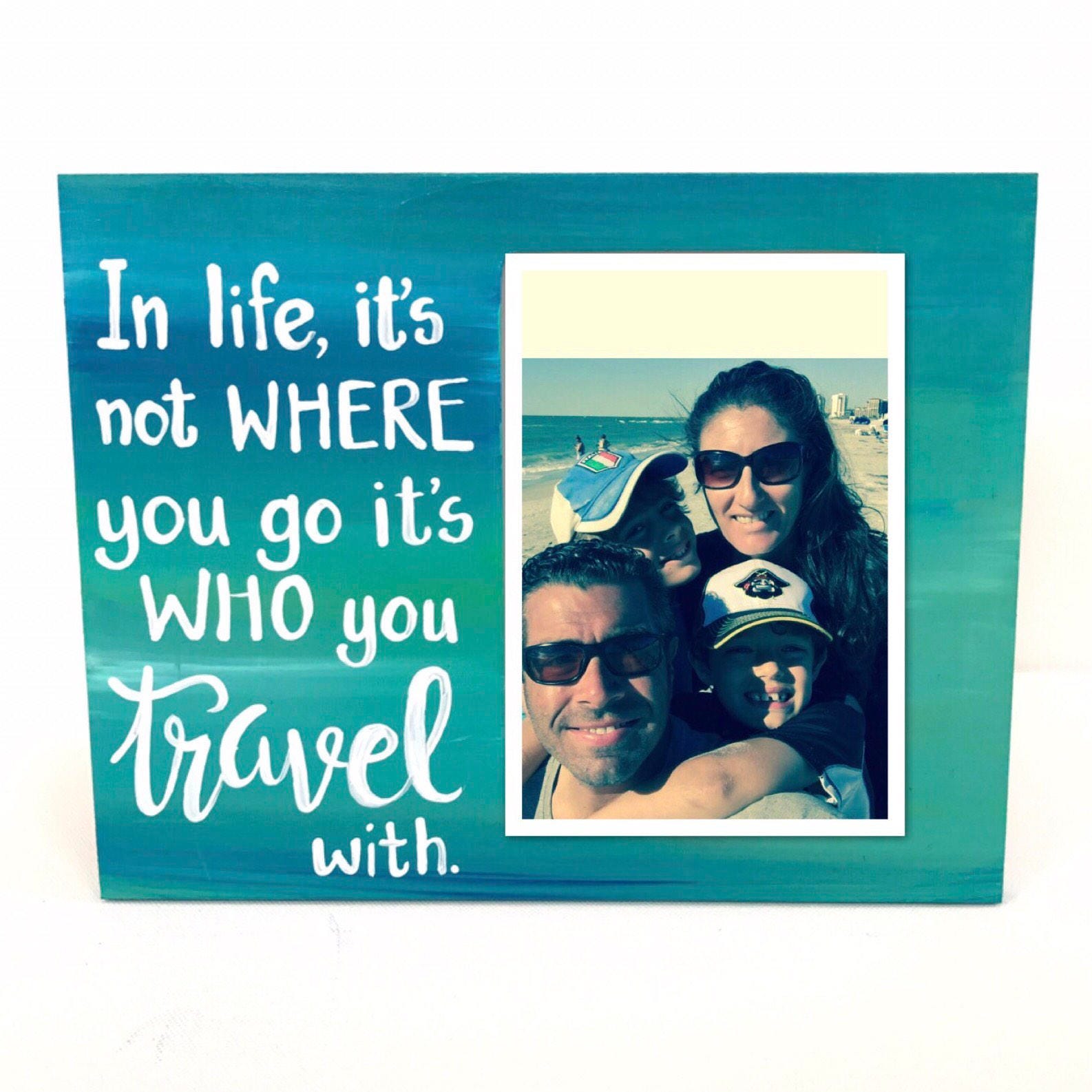 Travel / Vacation Picture frame. Custom Frame. Personalized Etsy
