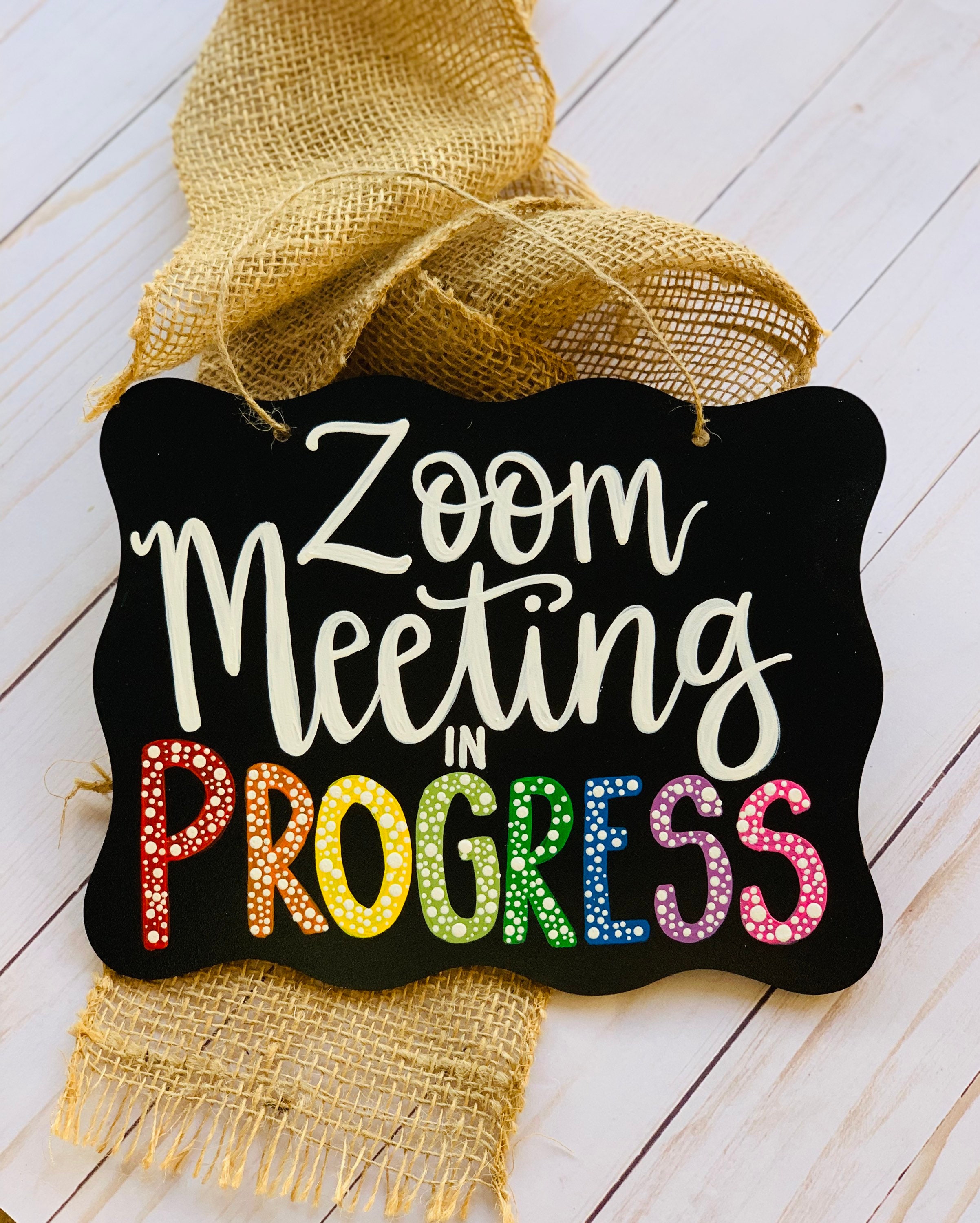 Virtual Meeting In Progress Sign Virtual Call Hand Painted Etsy Virtual Meeting In Progress Sign Virtual Call Hand Painted Etsy