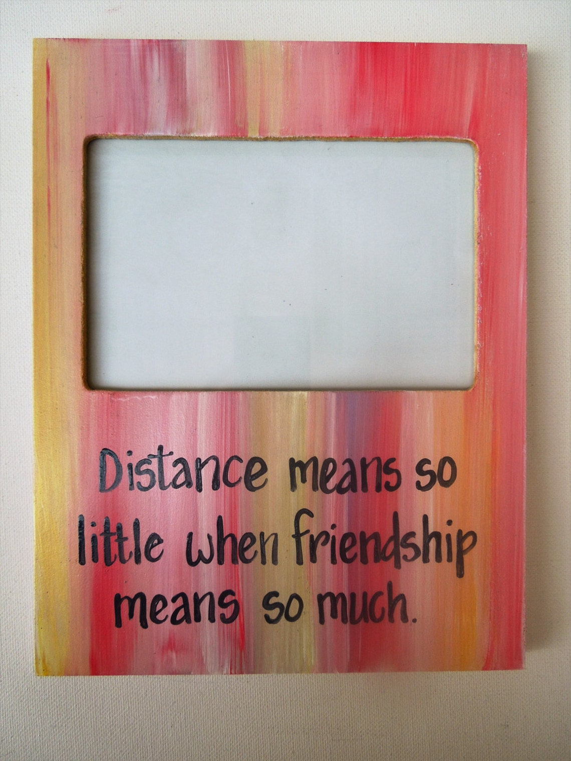 Long Distance Friend picture frame. Photo frame with quotation Etsy