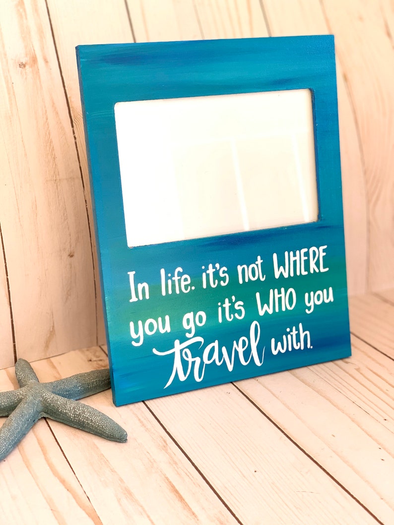 Travel / Vacation Picture frame. Custom Frame. Personalized Etsy
