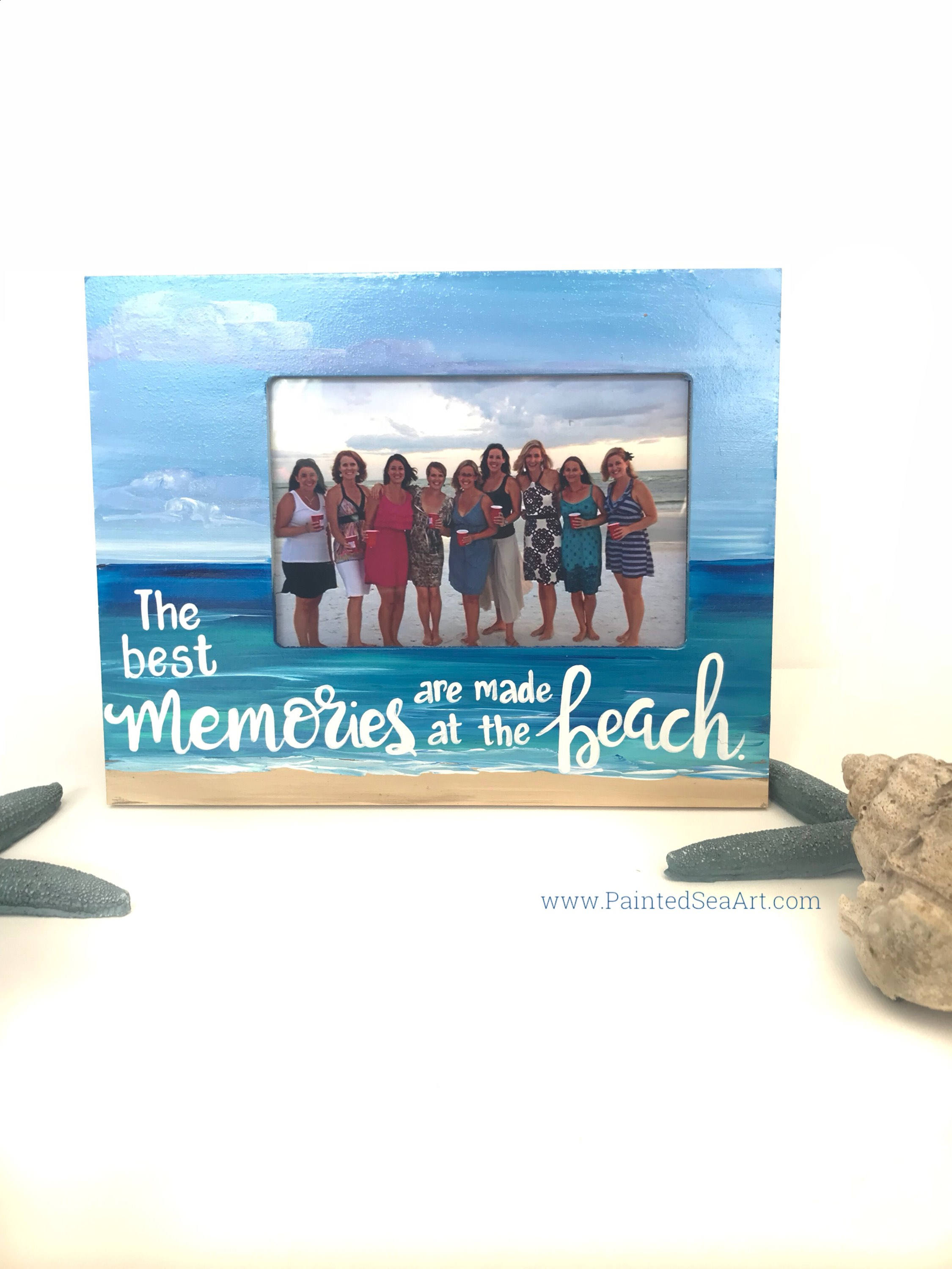 Beach Picture frame. Memories photo frame. Made to order beach Etsy