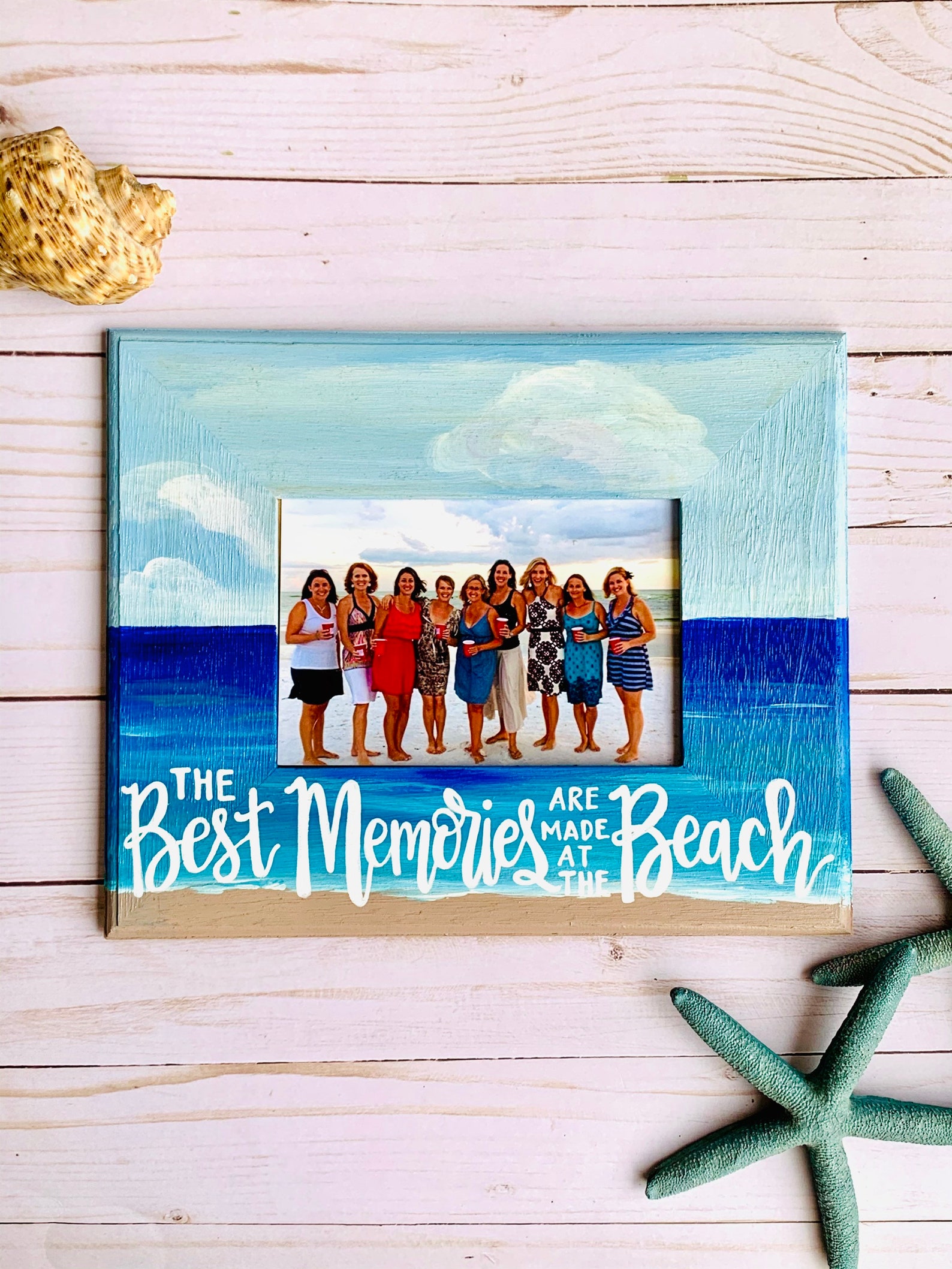 Beach Picture Frame. Memories Photo Frame. Made to Order Beach Etsy