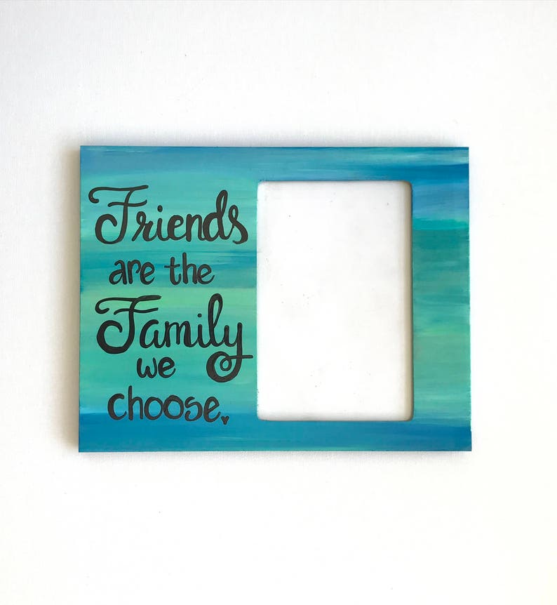 Hand-painted frame Custom Photo frame with quote Personalized Friend picture frame BFF gift Friends gift Made to order Gift for Friend
