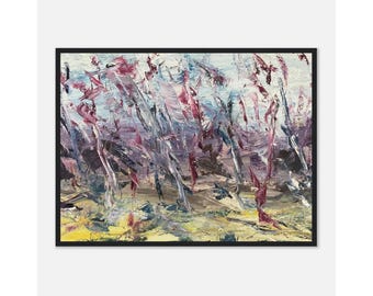 Storm Abstract Landscape Framed Art Print: Modern Wall Decor