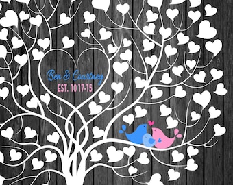 Family Tree Print - Family Tree Wall Art - wedding gift Digital Family Tree  Custom Family Tree Printable blank tree guests sign guestbook