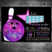Bowling Birthday Party Invitation Cosmic Bowling Party | Etsy
