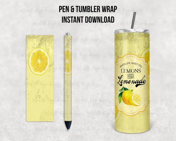 Life Gives You Lemons Make Lemonade Label Iced Lemonade Printable Waterslide Pen Wrap Tumbler Design Epoxy Pen Wrap Inkjoy Instant By Michelle Raye Designs Catch My Party