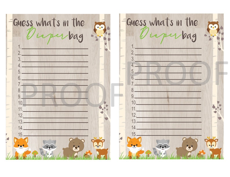 What's In The Diaper Bag Game Keweenaw Bay Indian Community