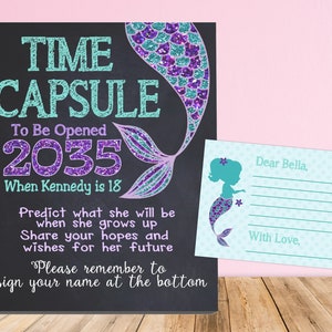 Mermaid Birthday Party, Time Capsule, First Birthday Mermaid, Time Capsule First Birthday, Mermaid Party, Mermaid Tail, Birthday Decorations
