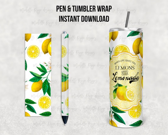 Download When Life Gives You Lemons Make Lemonade Label Lemon Trees Printable Waterslide Tumbler Design Epoxy Pen Wrap Inkjoy Instant Mockup By Michelle Raye Designs Catch My Party