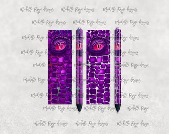Purple Dragon, Dragon Scales, Printable Waterslide Pen Wrap Design, Epoxy Pen Wrap, InkJoy, PNG, Instant Digital Download, Mockup Included