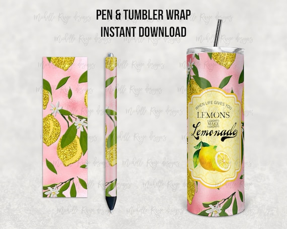 Download Life Gives You Lemons Make Lemonade Label Pink Glitter Lemons Printable Waterslide Tumbler Design Epoxy Pen Wrap Inkjoy Instant By Michelle Raye Designs Catch My Party