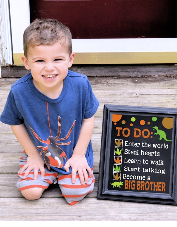 big brother sign, to do list, expecting,pregnancy announcement, maternity, photo prop, chalk board, sign, surprise Il_570xn