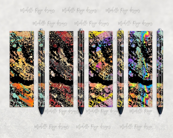 Brush Stroke Power Wash Pen Set, Printable Pen Wrap Designs, Epoxy, Sublimation, InkJoy, Instant Digital Download, Mockup Included Il_570xn