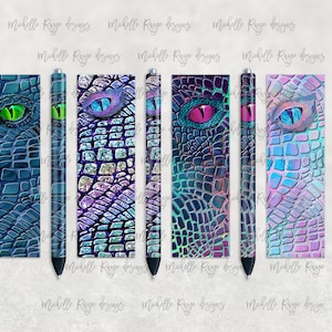 Drachen Pen Set 1, Druckbares Pen Wrap Designs, Epoxy, Sublimation, InkJoy, Instant Digital Download, Mockup inklusive