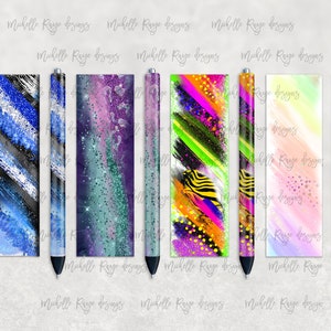 Milky Way Pen Wrap Set, Printable Waterslide Pen Wrap Design, Epoxy Pen Wrap, InkJoy, PNG, Instant Digital Download, Mockup Included