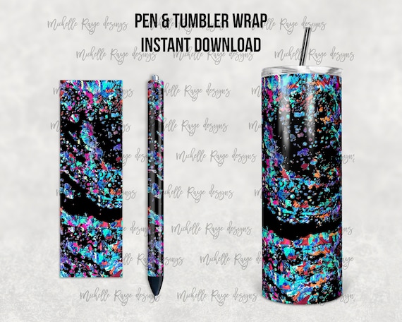 Multicolored Glitter Holographic Power Wash, Pen Wraps and Tumbler Design, Epoxy Pen Wraps, InkJoy, PNG, Instant Download, Mockup Included Il_570xn