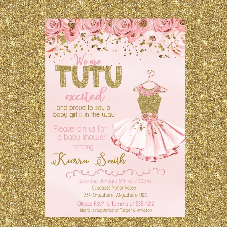 Ballerina Baby Shower Invitation Tutu Invitation Tutu Baby Etsy Ballerina Baby Shower Invitation Tutu Invitation Tutu Baby Etsy