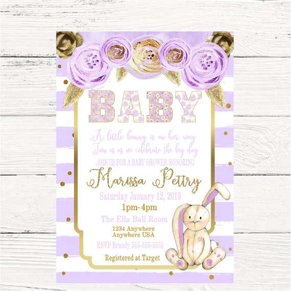 Bunny Baby SHower invitation, Shabby chic some bunny is invite, Easter Baby SHower, Bunny , FLoral Invitation, Shabby chic, Digital Il_570xn