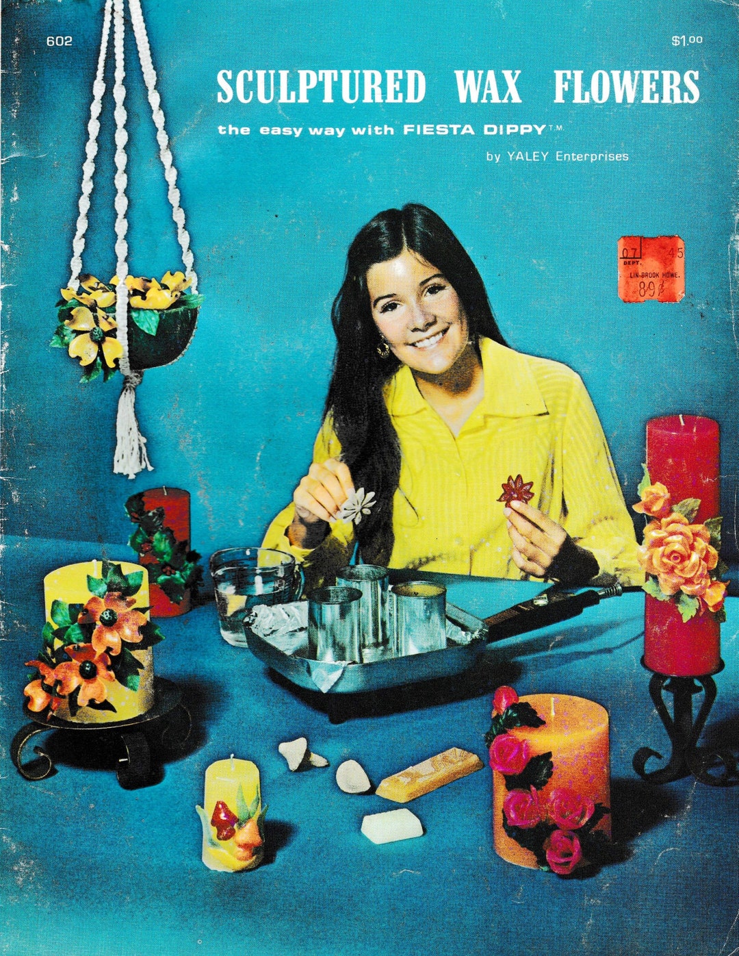 Vintage 1972, Sculptured Wax Flowers How to Make Wax Flowers for Candle Decorations 1970s