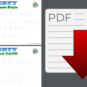 Learn the QWERTY Keyboard & Practice Writing Letters, Printable Tracing Pages for Students Homeschool Teachers Occupational Therapy