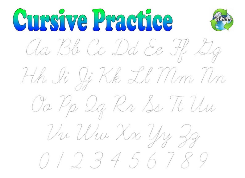 Learn the Alphabet Practice Writing Block & Cursive Letters - Etsy
