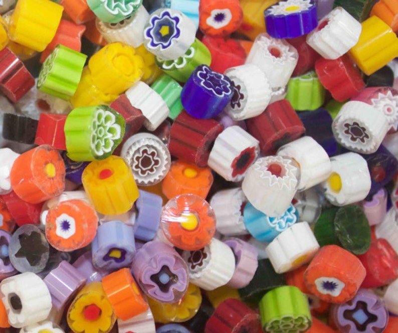 Millefiori Murrano transparent 4mm 60-70 pieces
