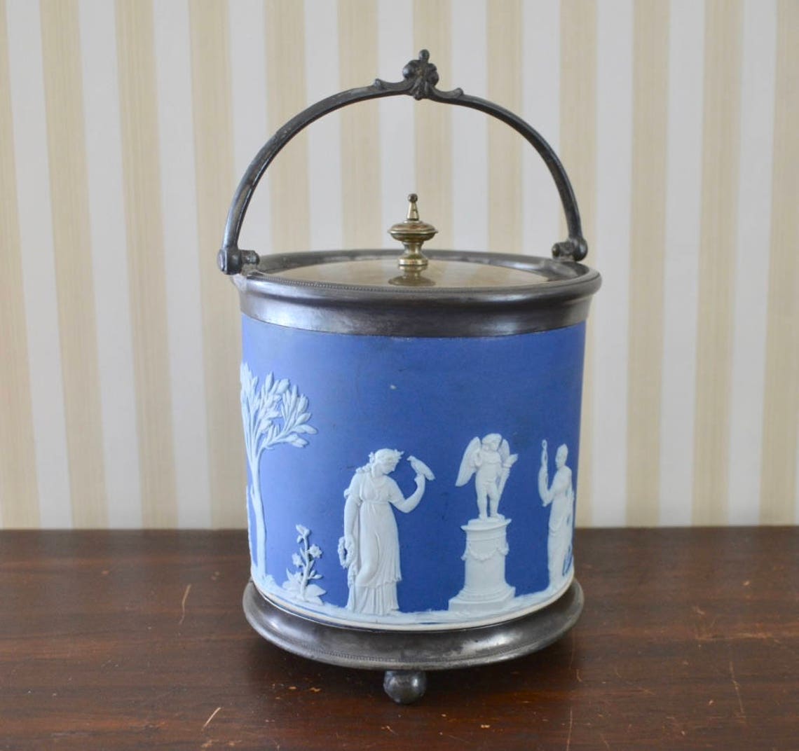 Vintage Wedgwood Biscuit Barrel Etsy