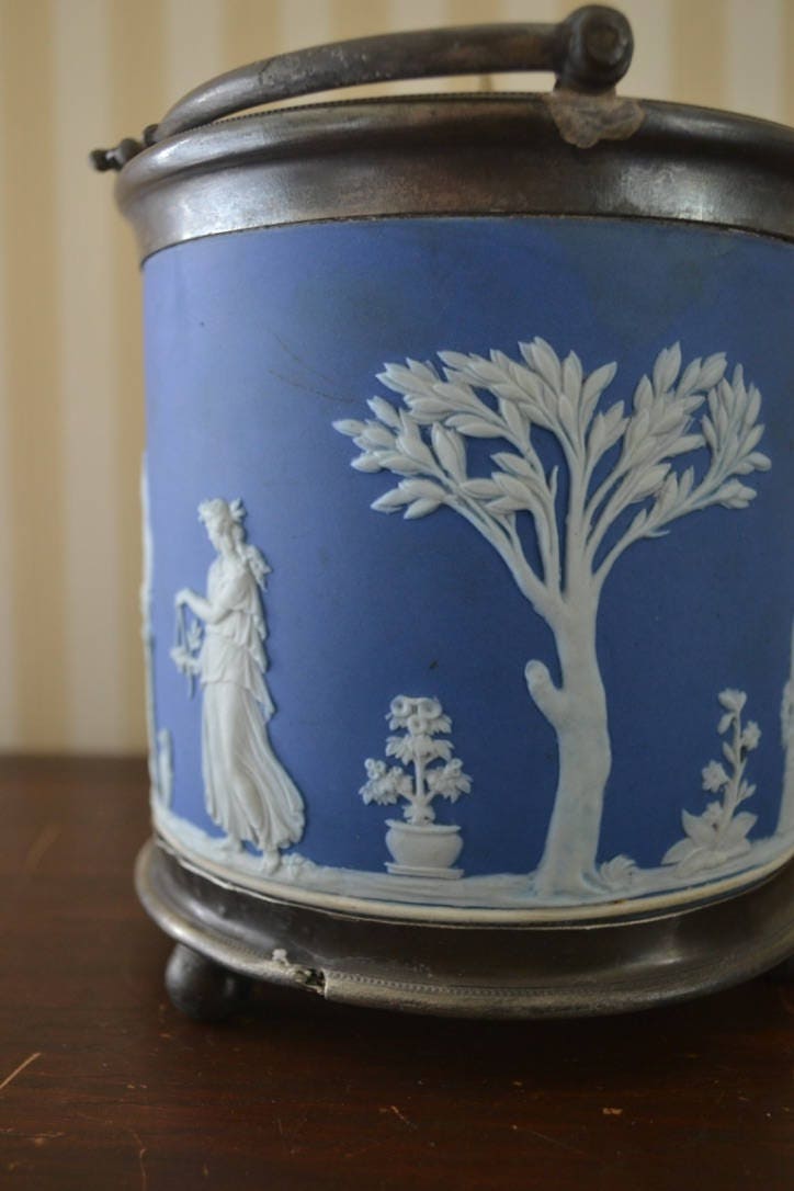 Vintage Wedgwood Biscuit Barrel Etsy