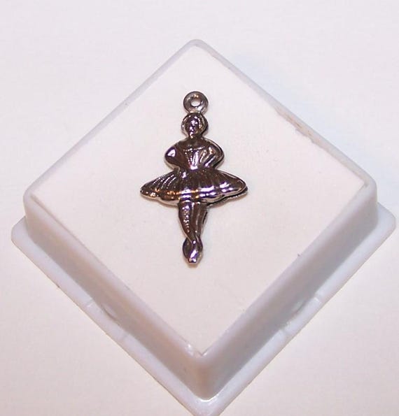 BALLERINA / DANCER -- Vintage Sterling Silver-Charm - Marked Sterling