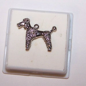 POODLE DOG CHARM -- Sterling Charm --  Vintage 3 D --  4.2 Grams