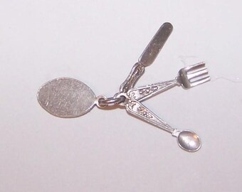 CUTLERY SET CHARM-  VIntage Sterling 3 D--Guaranteed Table-Ware