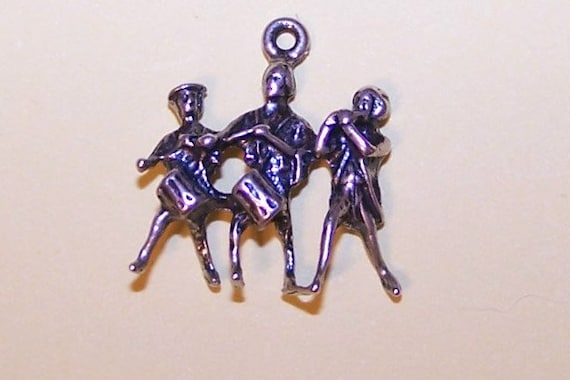 SPIRIT of 76 -Vintage Sterling  Silver  Charm -- … - image 3