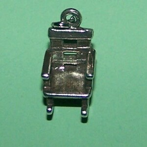 ROCKING  CHAIR CHARM -- Marked  Sterling -- Vintage 3 D Sterling