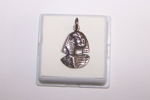 PHARAOH CHARM --    Vintage Sterling Charm/Pendan… - image 1