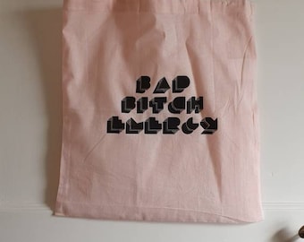 Bad Bitch Energy Light Pink Cotton Shopping Bag