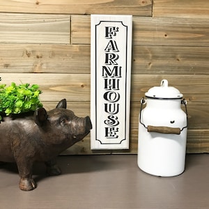 Hand Painted Farmhouse Vertical Wood Sign: Rustic Wall Art Decor