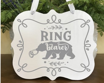 Ring Bearer Wedding Sign For Reception and Ceremony Photo Props