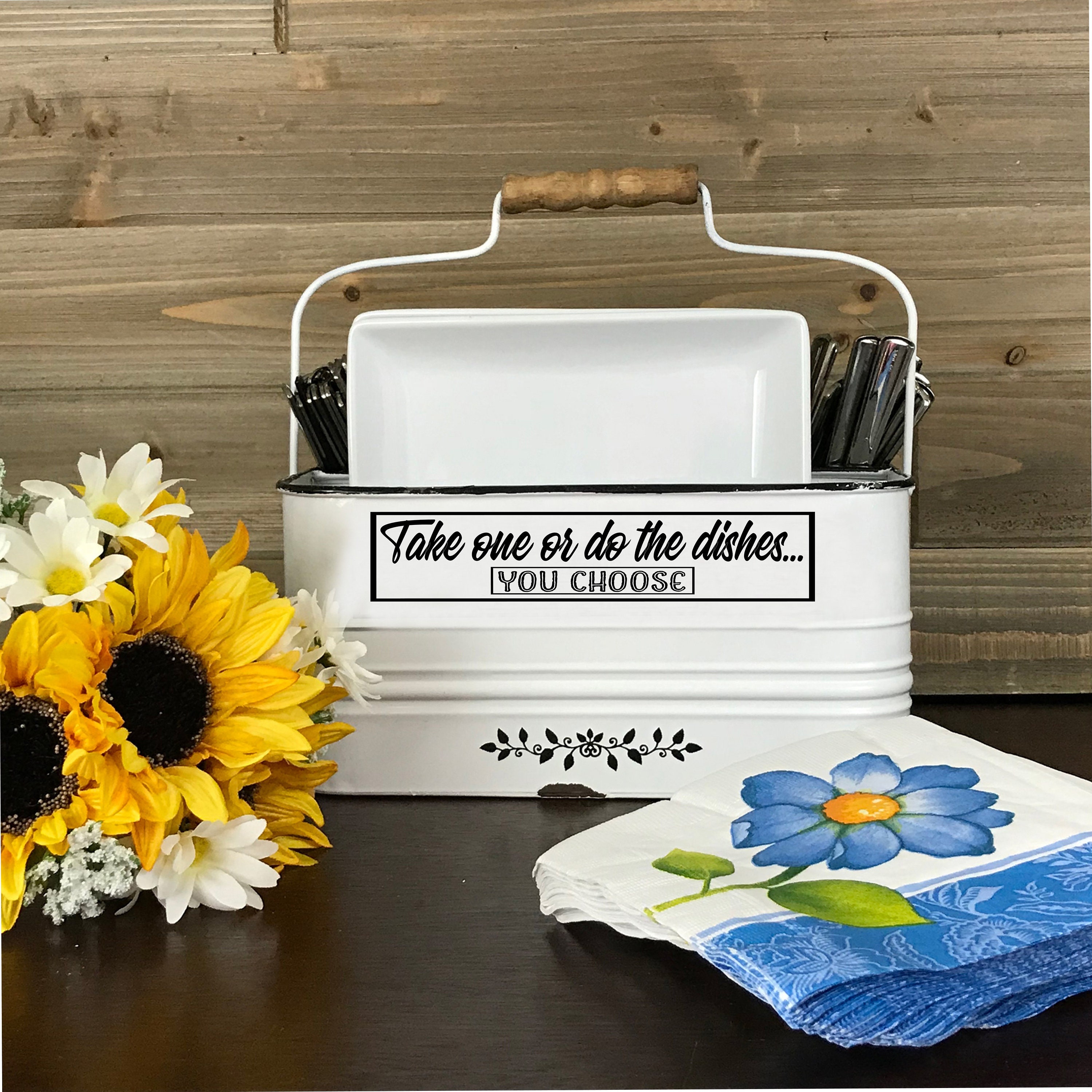 Enamelware Utensil Holder Funny Saying Kitchen Storage Etsy