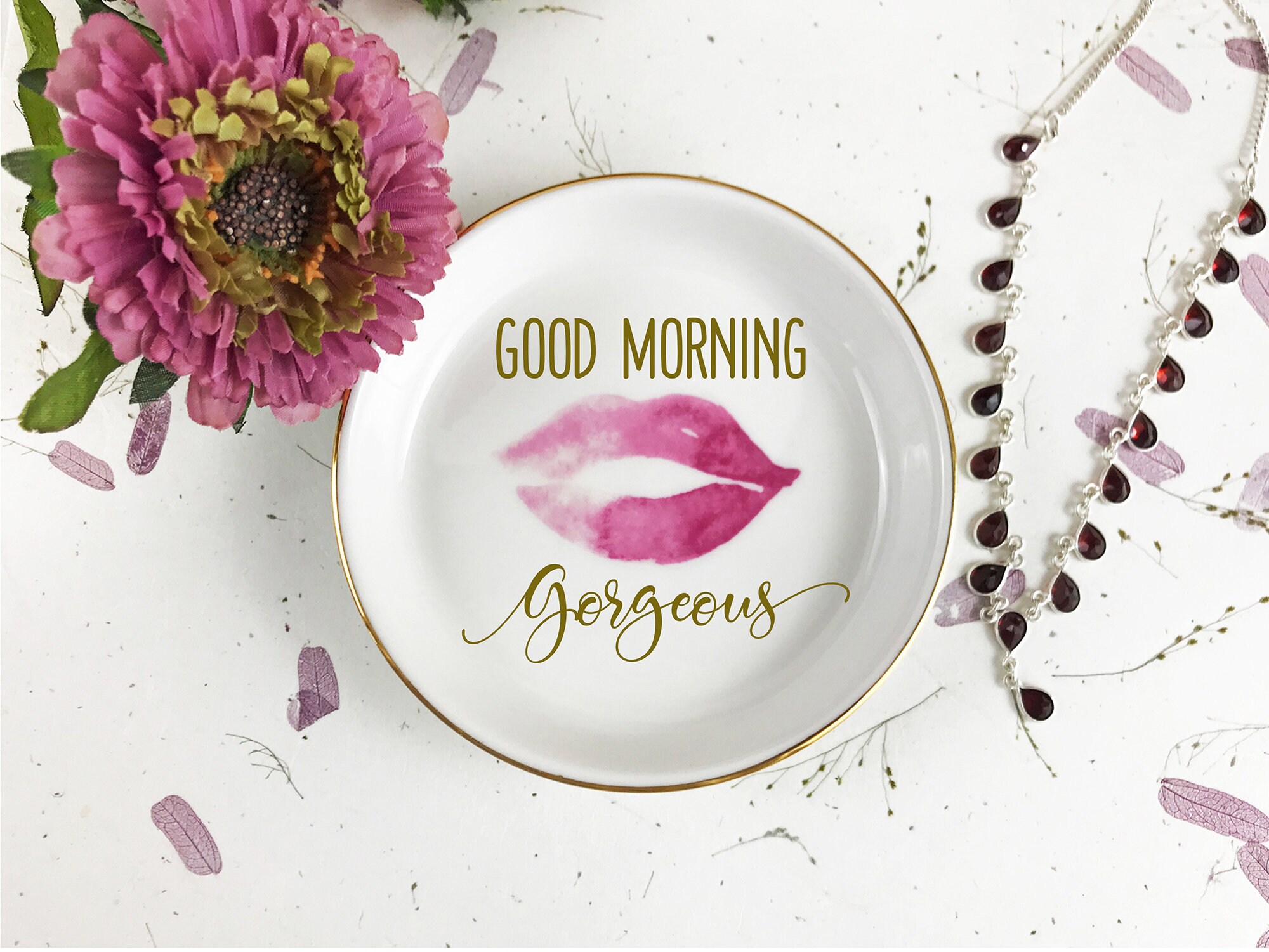 Good Morning Custom Ring or Jewelry Dish for Etsy UK