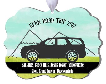 Personalized Christmas Ornament Road Trip Christmas Ornament Travel Chrismtas Ornament Personalized Ornament Truck Ornament RyElle