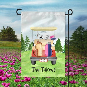Golf Flag Golf Cart Flag Personalized Flag Personalized Golf Flag Housewarming Gift Anniversary Golf Gift Golf Birthday Gift Golfing Gift