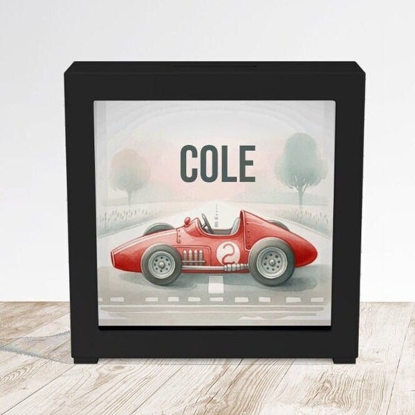 Boys Bank Personalized Bank Kids Bank Racecar Gift Red Car Baby Boy Gift Personalized Baby Gift Boys Birthday Gift Boys Bank Race Car Bank